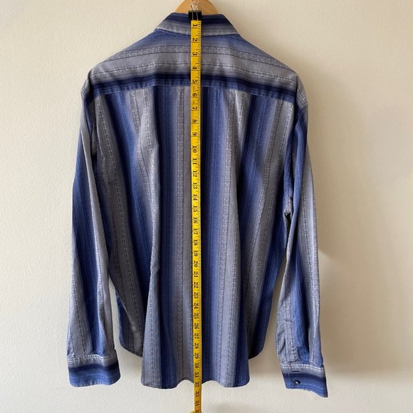 Robert Graham Sport Shirt - Blue/Grey Stripe - X-Large - Picture 4 of 6